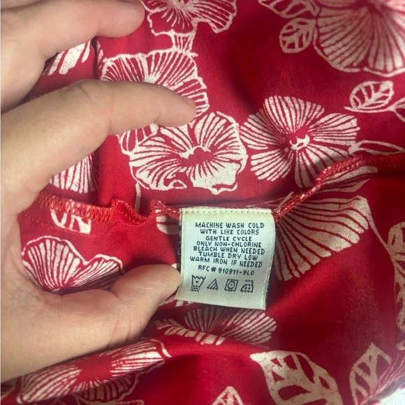 Faded Glory Red Floral Sundress Size 12 NWT Sleeveless Empire Waist - Picture 6 of 7